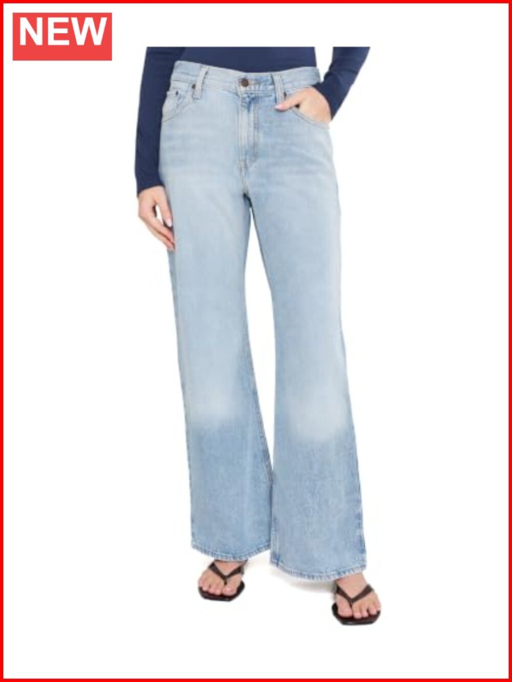 Levi's Middy Loose Bootcut Jeans Mid Rise Wide Leg Women's